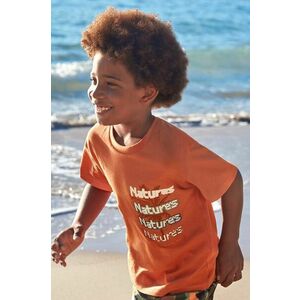 Mayoral tricou de bumbac pentru copii culoarea portocaliu, cu imprimeu imagine