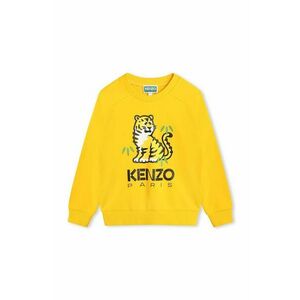 Kenzo Kids hanorac de bumbac pentru copii culoarea galben, cu imprimeu imagine