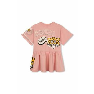 Kenzo Kids rochie din bumbac pentru copii culoarea roz, mini, evazati imagine