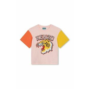 Kenzo Kids tricou de bumbac pentru copii culoarea roz imagine
