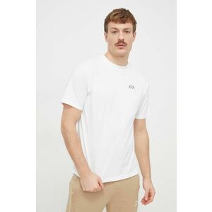 Puma tricou din bumbac bărbați, culoarea alb, uni 624772 imagine