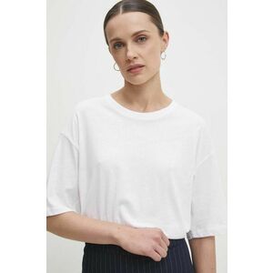 Answear Lab tricou din bumbac femei, culoarea alb imagine