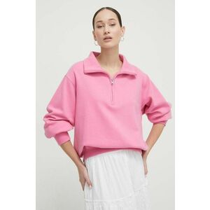 Hollister Co. bluza femei, culoarea roz, neted imagine
