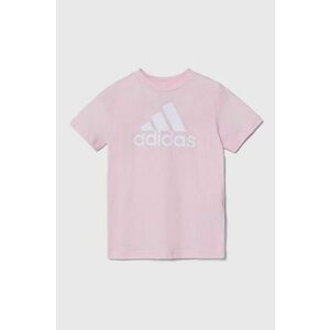 adidas tricou de bumbac pentru copii culoarea roz imagine
