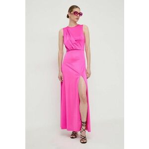 Silvian Heach rochie culoarea roz, maxi, drept imagine