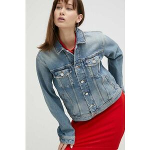 Tommy Jeans geacă din denim femei, de tranziție, oversize DW0DW16994 imagine