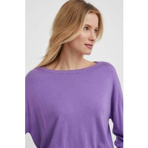 Sisley pulover din amestec de mătase culoarea violet, light imagine