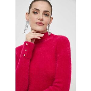 Morgan pulover femei, culoarea roz, cu turtleneck imagine