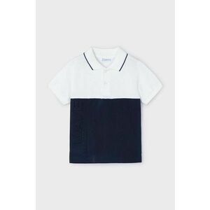 Mayoral tricouri polo din bumbac pentru copii culoarea albastru marin, modelator imagine