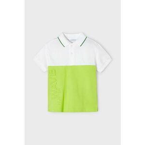 Mayoral tricouri polo din bumbac pentru copii culoarea verde, modelator imagine