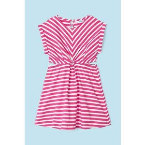 Mayoral rochie din bumbac pentru copii culoarea roz, mini, evazati imagine