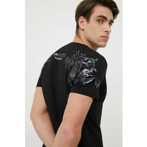 Alpha Industries tricou din bumbac culoarea negru, cu imprimeu imagine