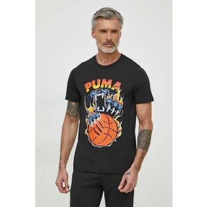 Puma tricou bărbați, culoarea negru, cu imprimeu 624825 imagine