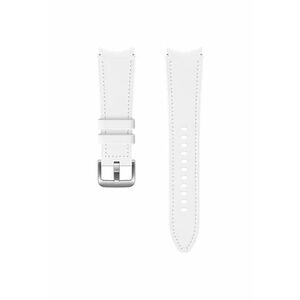 Curea smartwatch Hybrid Leather Band pentru Galaxy Watch4 Classic - 20mm M/L - White imagine
