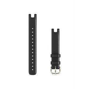 Curea ceas smartwatch Lily (14 mm) - Piele neagra - Catarama aurie imagine