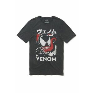 Tricou cu decolteu la baza gatului Marvel Venom Japan Washed Black 5453 imagine