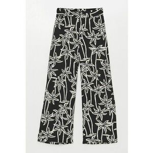 Pantaloni ampli cu imprimeu tropical imagine