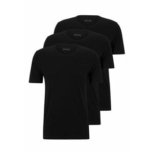 Set de tricouri de bumbac cu imprimeu logo -3 piese imagine