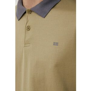 Bluza polo din bumbac cu model uni imagine