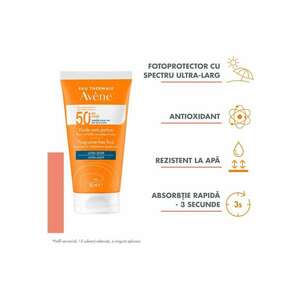 Fluid cu protectie solara SPF 50+ TRIASORB - pentru piele normala si mixta - fara parfum - 50 ml imagine