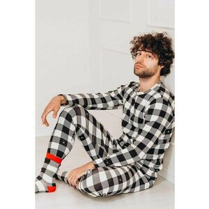 Bluza de pijama in carouri imagine