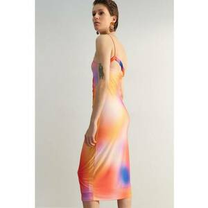 Rochie eleganta cu imprimeu multicolor imagine