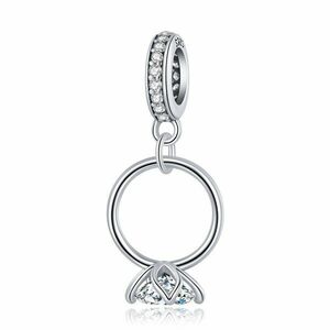 Talisman de argint Drop Crystal Ring imagine