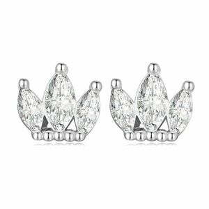 Cercei din argint Small Crystal Crown imagine