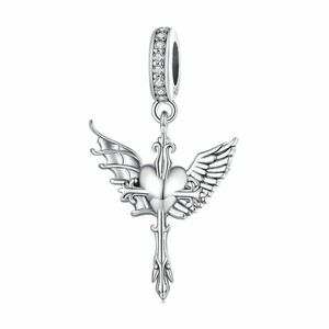 Talisman din argint Angel Demon Cross imagine
