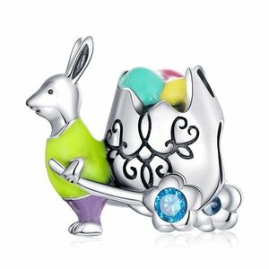 Talisman din argint Bunny with Easter Egg imagine