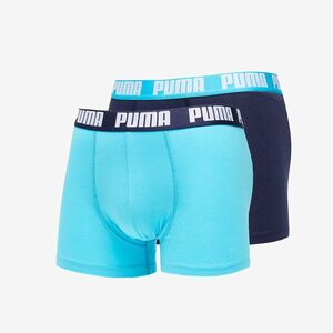 Puma 2 Pack Basic Boxers Aqua Blue imagine