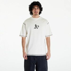 New Era Oakland Athletics MLB World Series Oversized T-Shirt UNISEX Off White/ Dark Green imagine