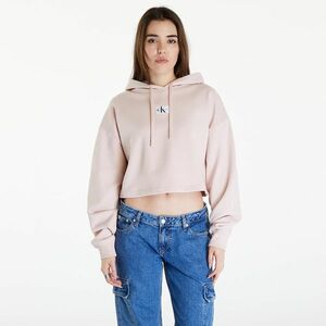 Calvin Klein Jeans Woven Label Hoodie Sepia Rose imagine
