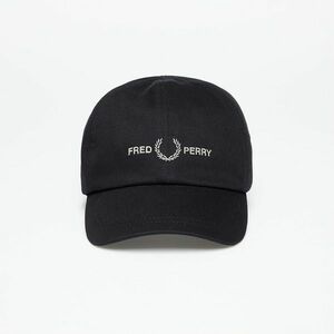FRED PERRY Graphic Branded Twill Cap Black/ Warm Grey imagine