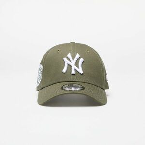 New Era New York Yankees MLB Side Patch 9FORTY Adjustable Cap New Olive/ White imagine