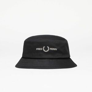 FRED PERRY Graphic Brand Twill Bucket Hat Black/ Warm Grey imagine