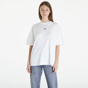 Calvin Klein Jeans Woven Label Rib Short Sleeve Tee White imagine