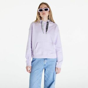 Tommy Jeans Boxy Logo Drawcord Hoodie Lavender Flower imagine