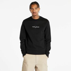 FRED PERRY Embroidered Sweatshirt Black imagine
