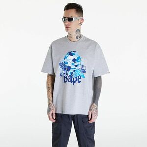 A BATHING APE Flora Big Ape Head Relaxed Fit Tee Gray imagine