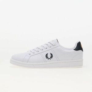 FRED PERRY B721 Leather White/ Navy imagine