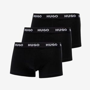 Hugo Boss Logo-Waistband Trunks 3-Pack Black imagine