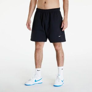 Nike Solo Swoosh Men's Brushed-Back Fleece Shorts Black/ White imagine