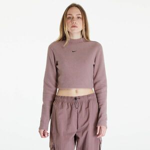 Nike Sportswear Phoenix Plush Women's Long-Sleeve Crop Top Smokey Mauve/ Black imagine