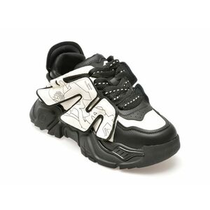 Pantofi sport GRYXX alb-negru, 8851, din piele naturala imagine