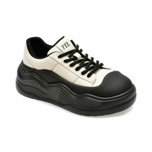 Pantofi casual GRYXX alb-negru, 1076, din piele naturala imagine