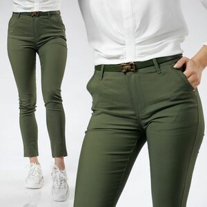 Pantaloni Casual Dama Diana Khaki #A331 imagine