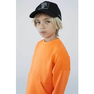 Karl Lagerfeld bluza copii culoarea portocaliu, neted imagine