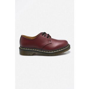 Dr. Martens pantofi de piele 1461 Smooth femei, culoarea bordo, cu toc plat DM11838600 imagine