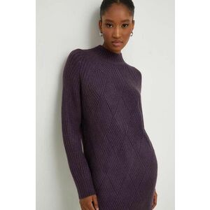 Answear Lab pulover de lana culoarea violet, cu turtleneck imagine